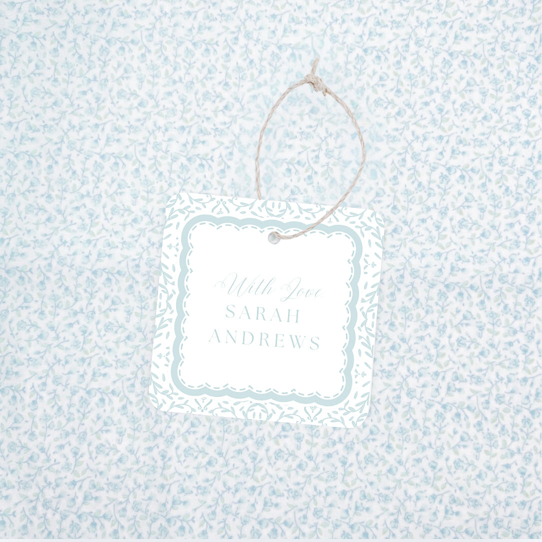 Blue Toile Gift Tags