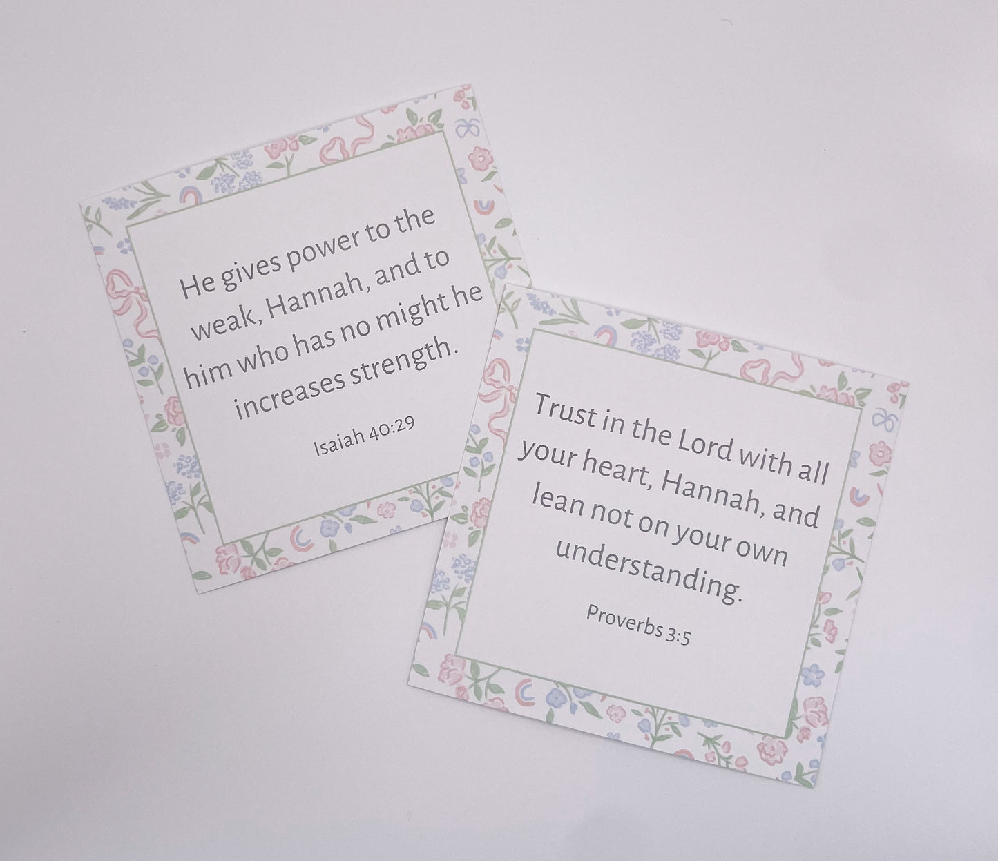Adult Personalized Scripture Cards