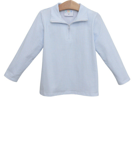 Evan Pulloever- Light Blue Windowpane